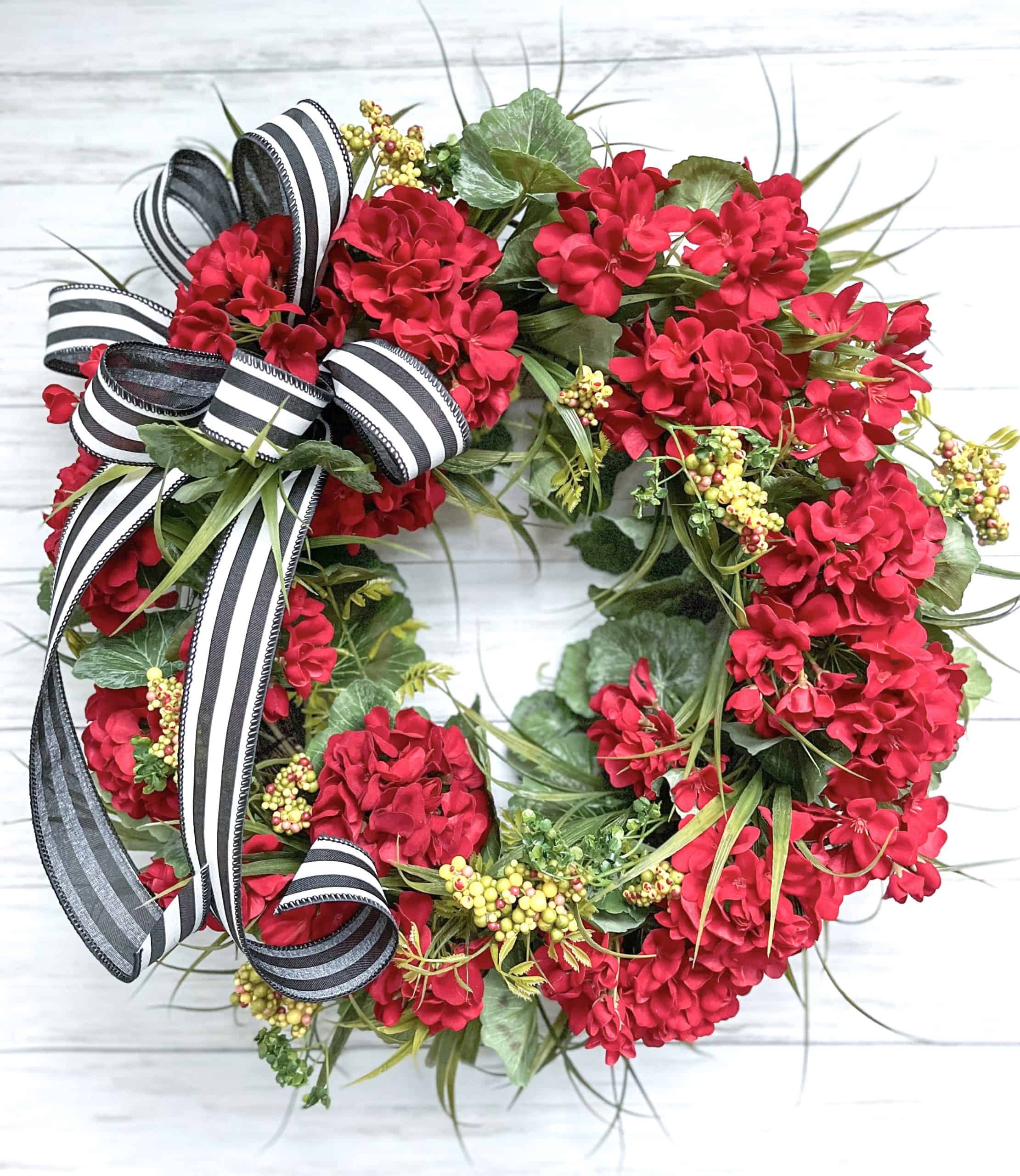Red Geranium Wreath